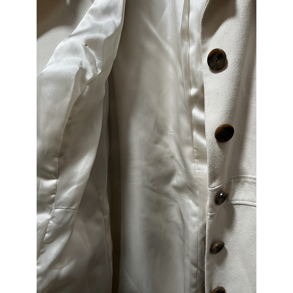 Euc Old Navy Peacoat Womens White Double Breasted Button Up Coat Long Size XL - Picture 5 of 6